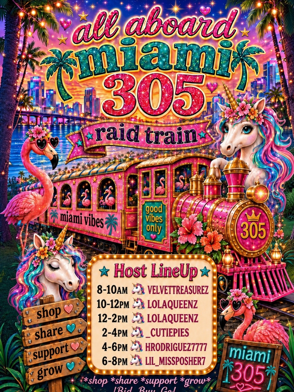 LOLAQUEENZ🦄MIAMI 305 RAID TRAIN🚂MARATHON